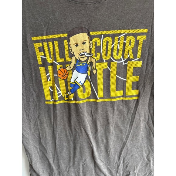 Under Armour Steph Curry Full Court Hustle Gray Graphic T Shirt Youth LG - Picture 2 of 6